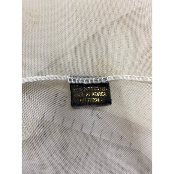 Ivory Sheer Rectangle Scarf Lightweight Romantic Wrap Minimalist Layer - Picture 3 of 7